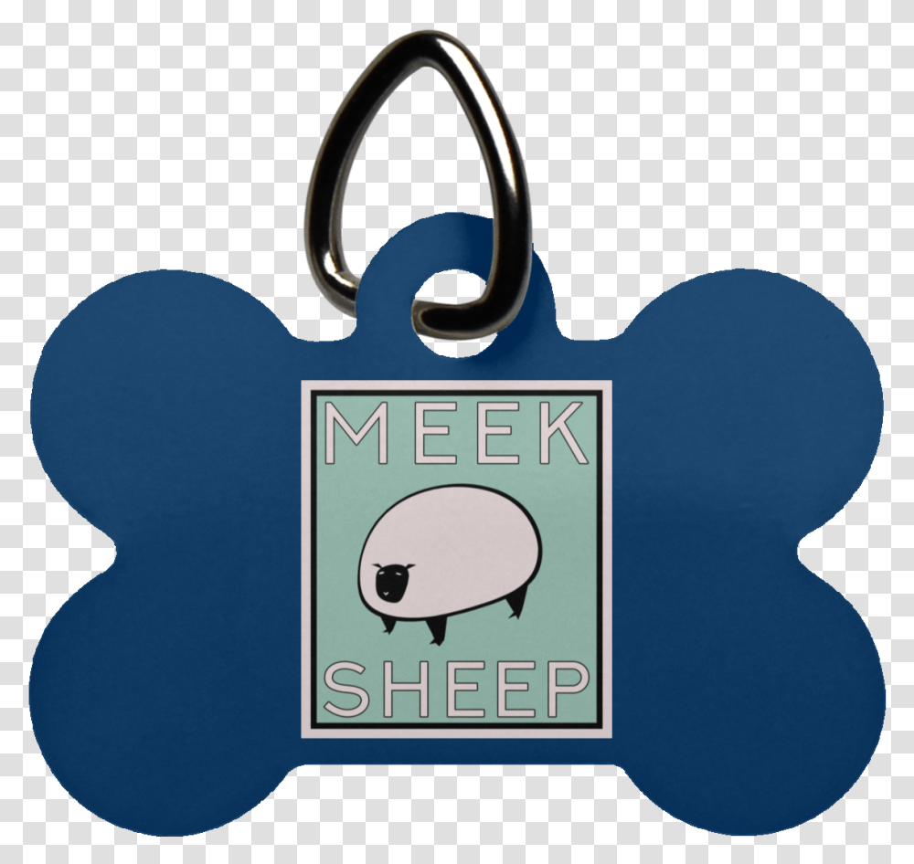 Vintage Meek Sheep Dog Bone Pet Tag Bone Shaped Dog Tag, Logo, Trademark Transparent Png