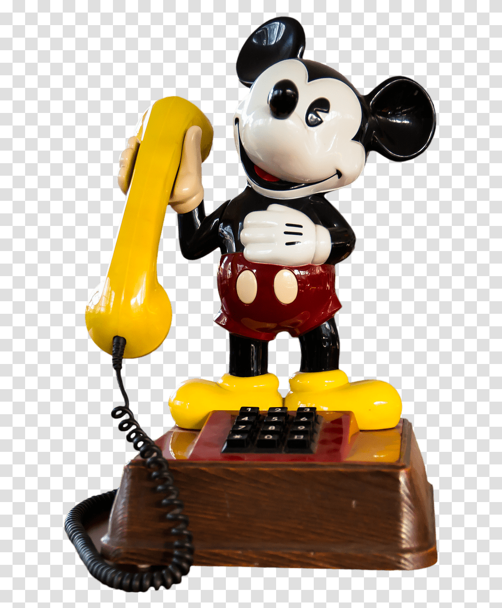 Vintage Mickey Mouse Telephone Clip Arts Mickey Mouse Baby Phone, Toy, Figurine, Electronics, Robot Transparent Png