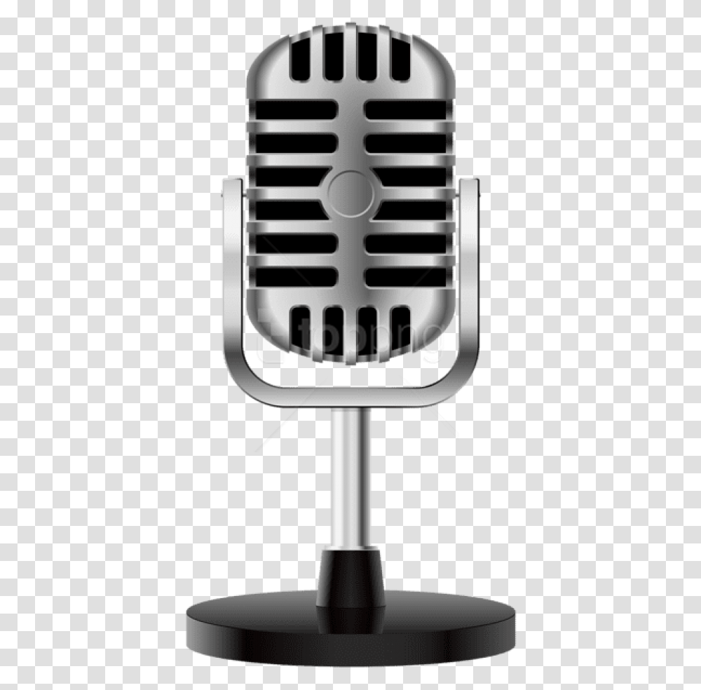 Vintage Microphone Clip Art Image Old School Mic Front, Electrical Device, Lamp, Karaoke, Leisure Activities Transparent Png