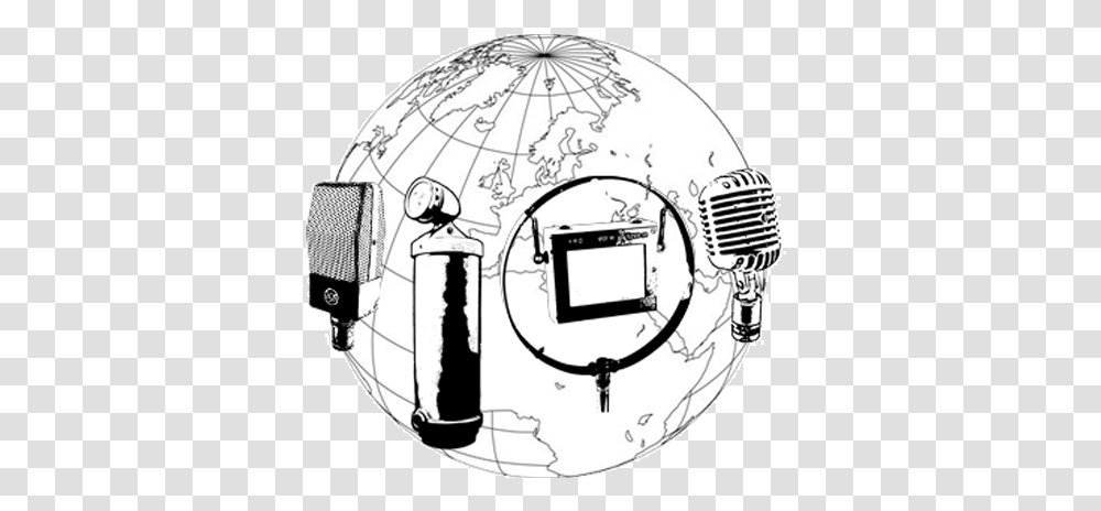 Vintage Microphone World Alles Over Vintage Microfoons World Globe, Sphere, Astronomy, Outer Space, Planet Transparent Png