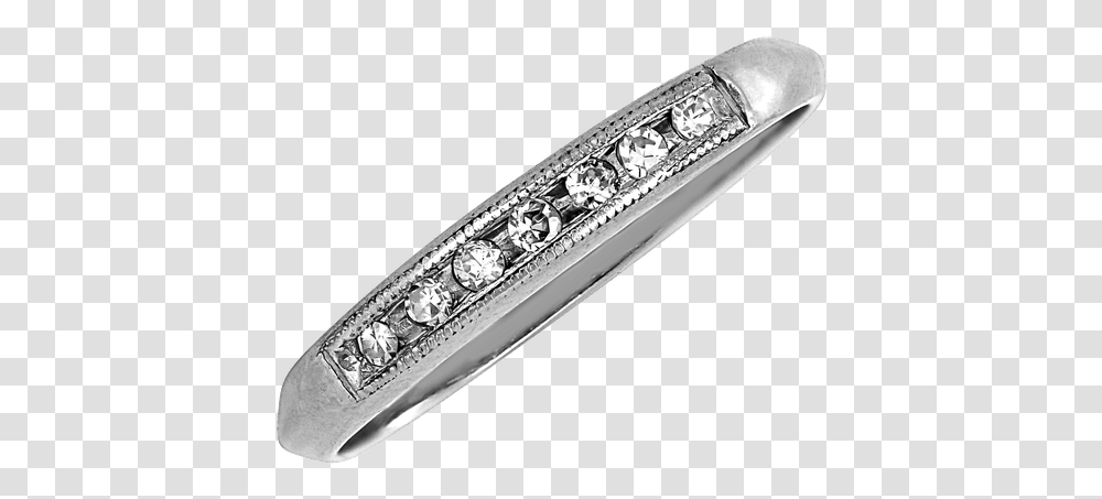 Vintage Millgrain Wedding Band Diamond, Platinum, Gemstone, Jewelry, Accessories Transparent Png