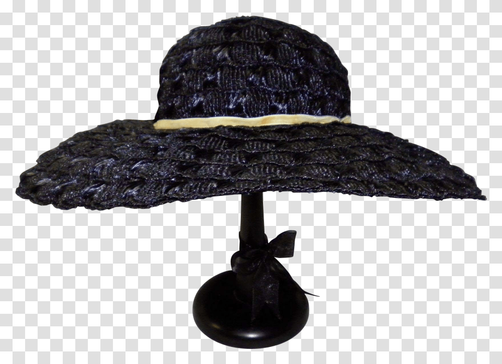Vintage Navy Blue Woven Straw Hat By Mr Costume Hat, Apparel, Fungus, Sun Hat Transparent Png