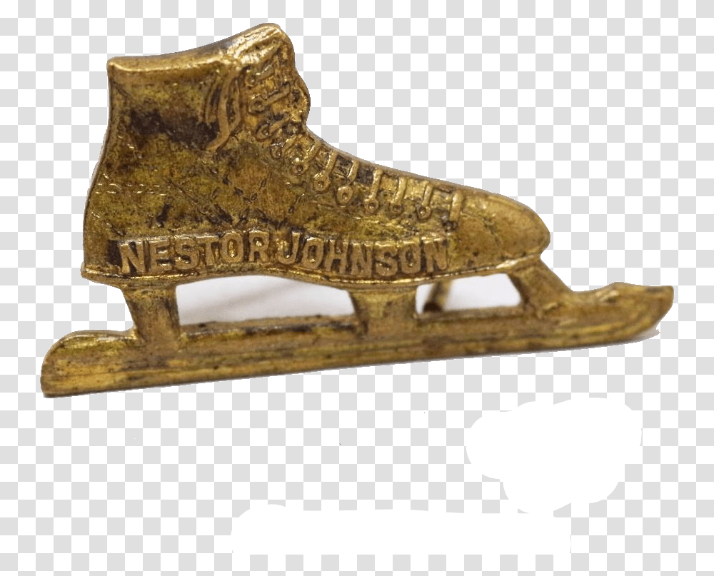 Vintage Nestor Johnson Ice Skates Pin Figure Skate, Axe, Tool, Bronze Transparent Png