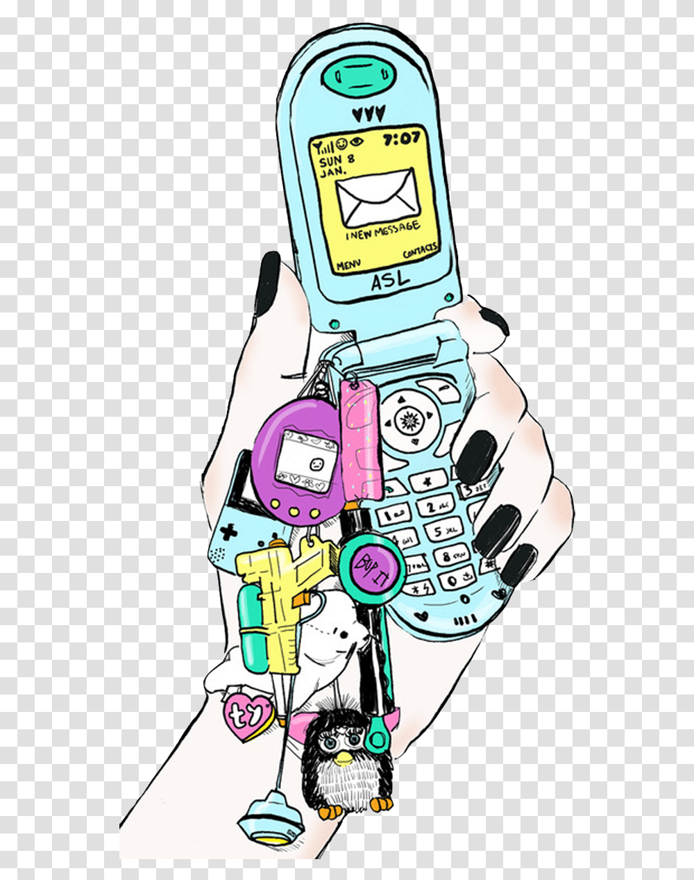 Vintage Overlay Transparency Art Rosy Phone Cartoon, Wristwatch, Electronics, Bird, Interior Design Transparent Png