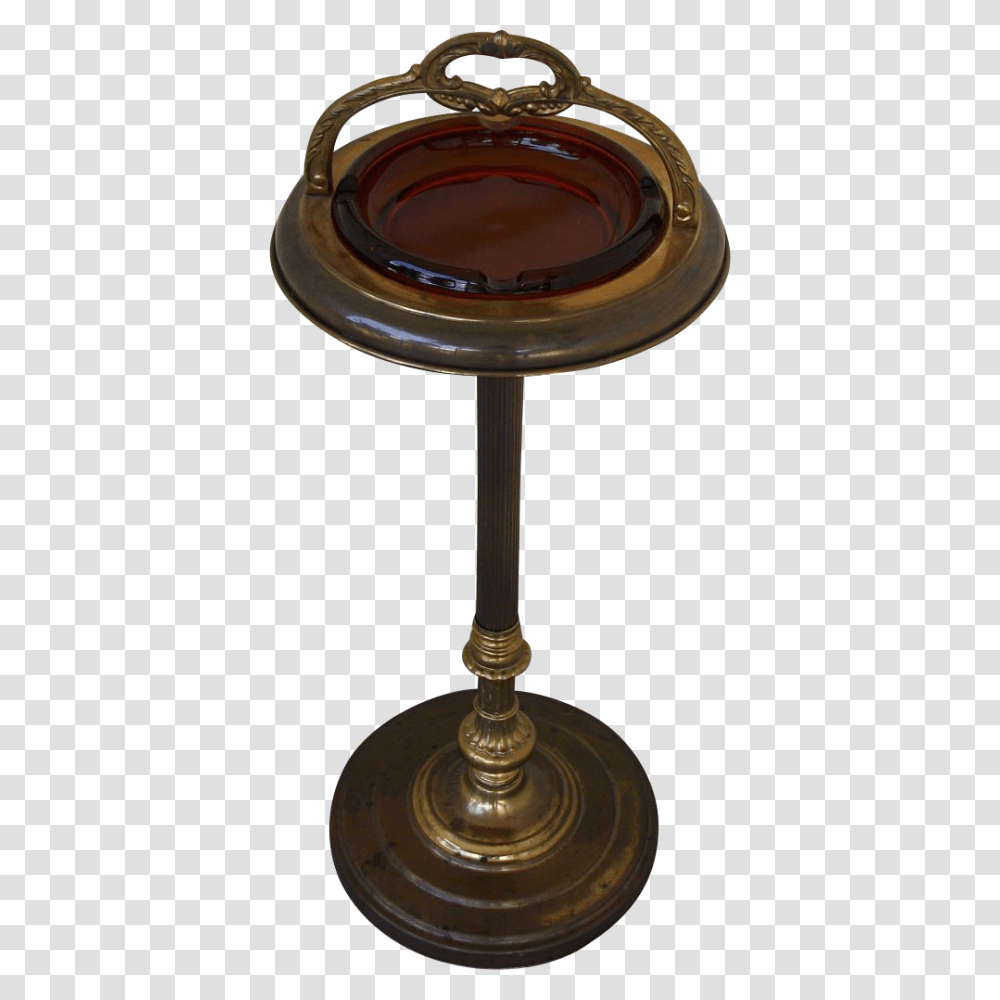 Vintage Pedestal Smoking Stand Ashtray Furniture, Lamp, Bronze, Analog Clock Transparent Png