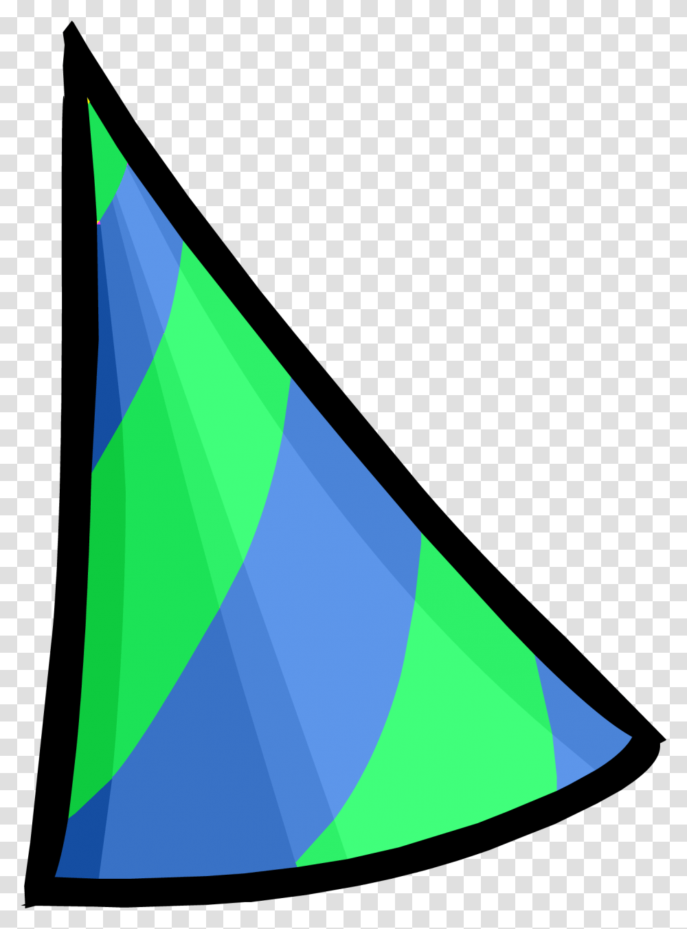 Vintage Penguin Wiki Green And Blue Party Hat, Triangle, Cone Transparent Png