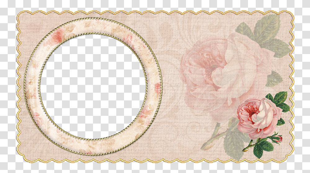 Vintage Photo Frame Rose Background Background Flower Vintage Hd, Rug, Plant, Blossom, Oval Transparent Png