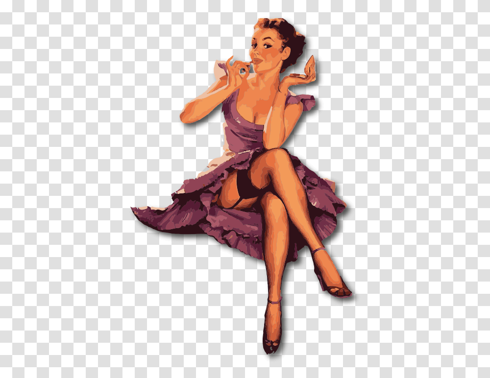 Vintage Pin Up Girl, Dance Pose, Leisure Activities, Person, Human Transparent Png