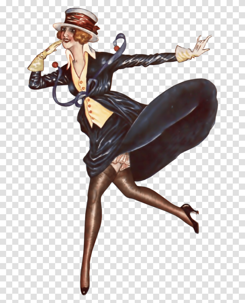 Vintage Pin Up, Person, Figurine Transparent Png