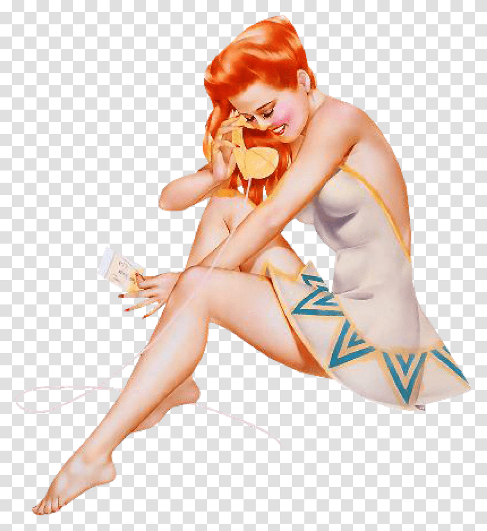 Vintage Pinup Girl, Person, Swimwear, Leisure Activities Transparent Png