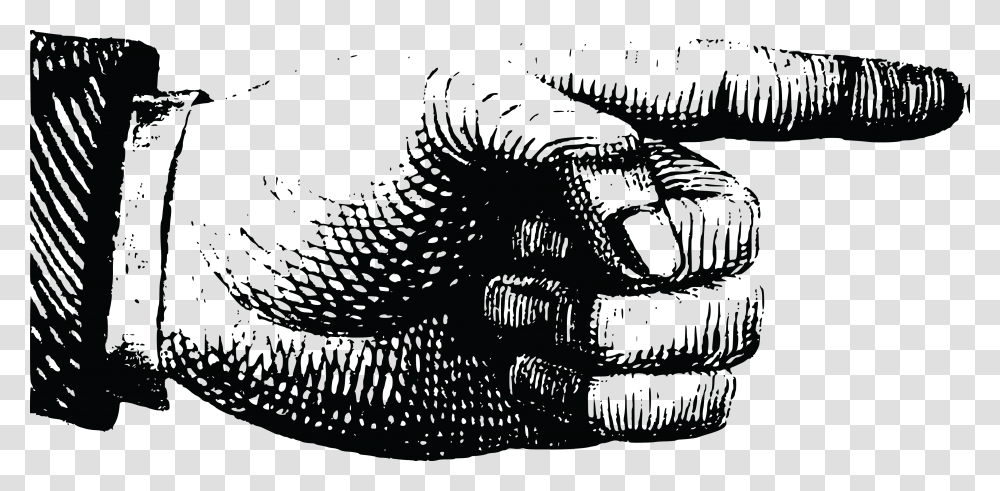 Vintage Pointing Hand Vintage Pointing Hand, Fish, Animal, Alien Transparent Png