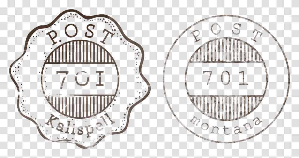 Vintage Postage Stamp 2 Image Circle, Logo, Symbol, Trademark, Text Transparent Png
