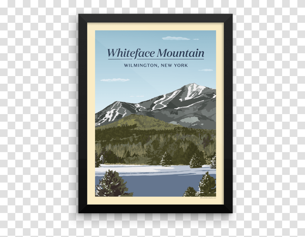 Vintage Poster Whiteface Mountain Poster, Tree, Plant, Advertisement, Outdoors Transparent Png