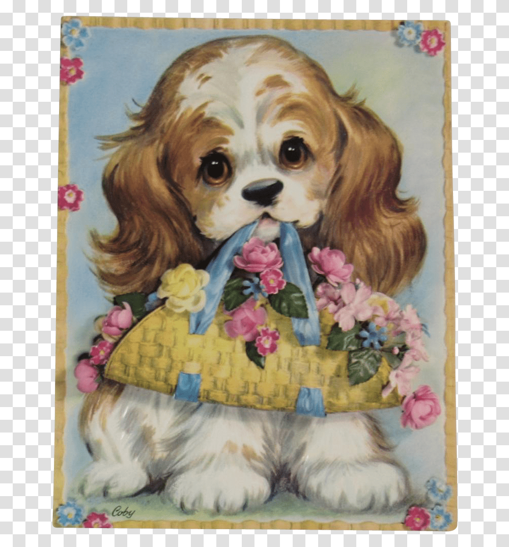 Vintage Puppy Art, Envelope, Mail, Dog, Pet Transparent Png