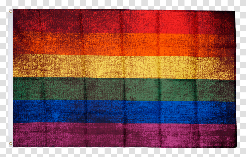Vintage Rainbow Flag 3 X 5 Ft 90 X 150 Cm Tartan, Rug, Weaving, Quilt, Knitting Transparent Png