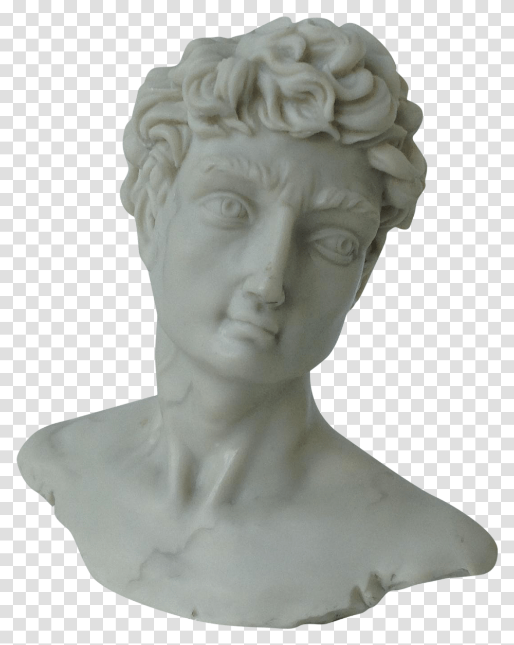 Vintage Resin Accent Statue, Sculpture, Head, Figurine Transparent Png