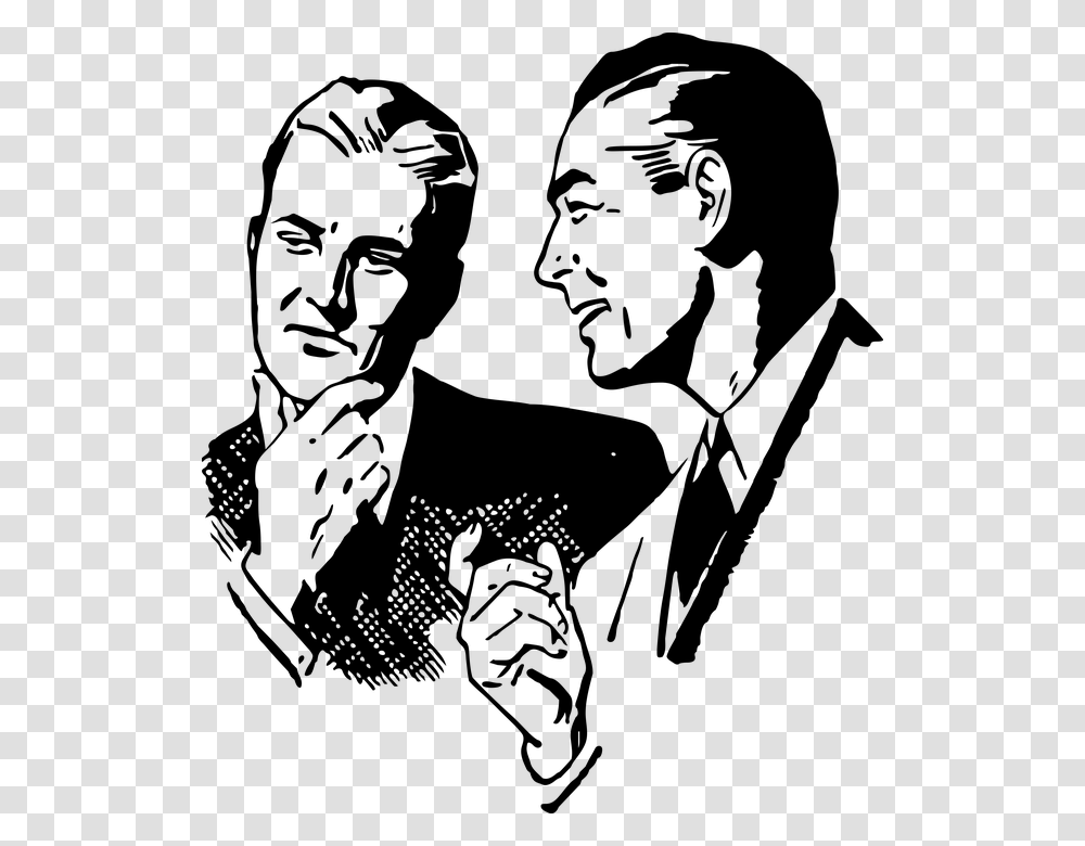 Vintage Retro Business Men Discuss Meeting Think Man Acts Like A Bitch, Gray, World Of Warcraft Transparent Png