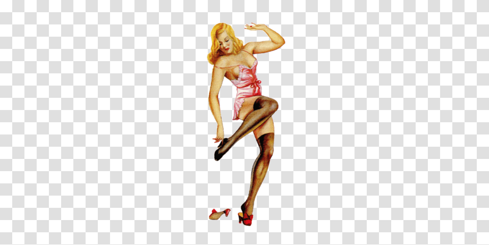 Vintage Risque Pinup Girl, Person, Female Transparent Png