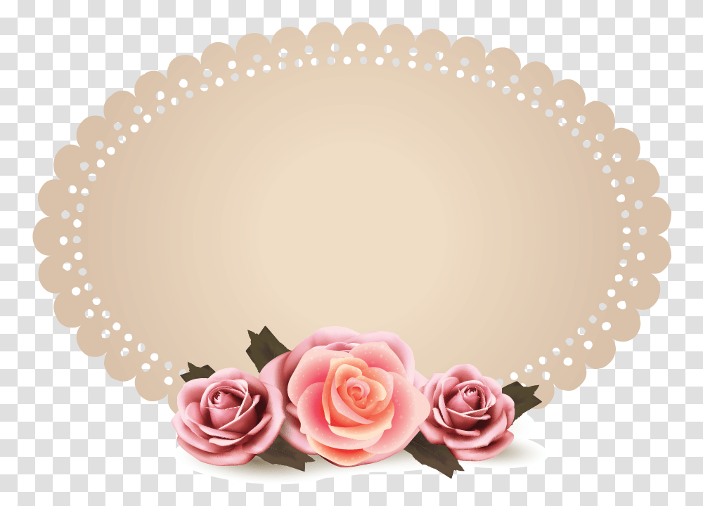 Vintage Roses Frame, Oval, Flower, Plant, Blossom Transparent Png