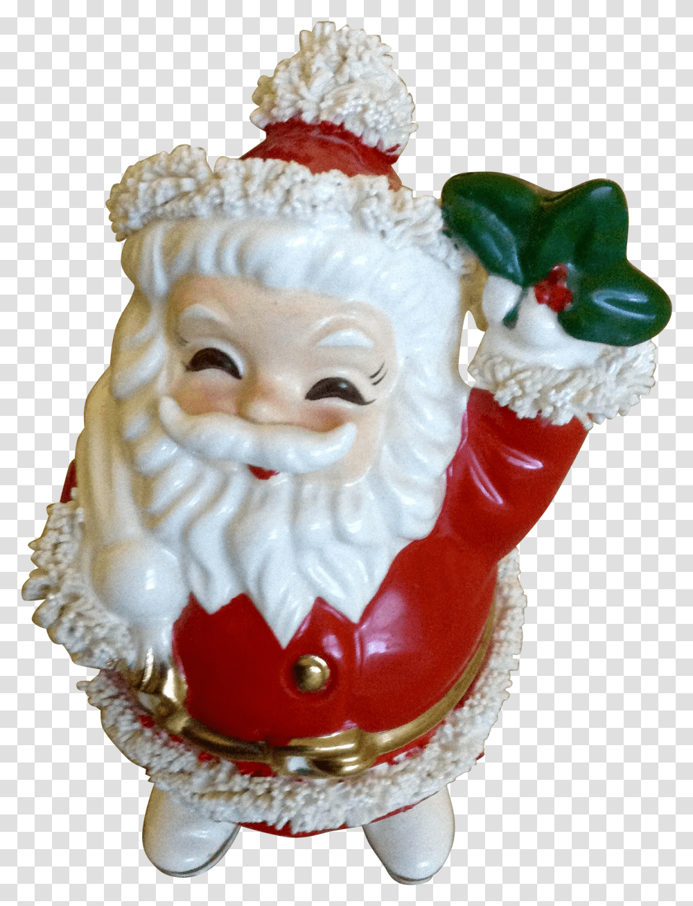 Vintage Santa Claus Santa Claus, Figurine, Sweets, Food, Confectionery Transparent Png