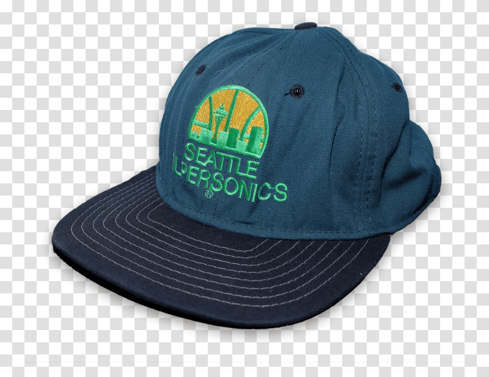 Vintage Seattle Supersonics Snapback Cap - Double For Baseball, Clothing, Apparel, Baseball Cap, Hat Transparent Png