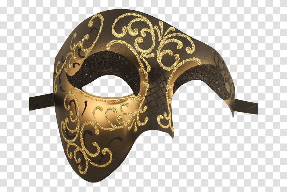 Vintage Series Phantom Of The Opera Half Face Masquerade Mask Transparent Png