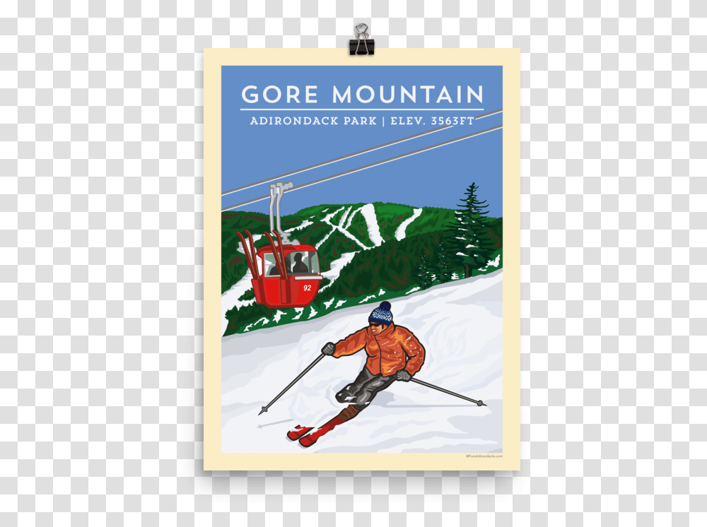 Vintage Ski Gore Mountain, Person, Outdoors, Nature, Skiing Transparent Png