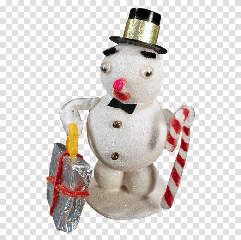 Vintage Snowmen Christmas Decoration Costume Hat, Figurine, Snowman, Winter, Outdoors Transparent Png