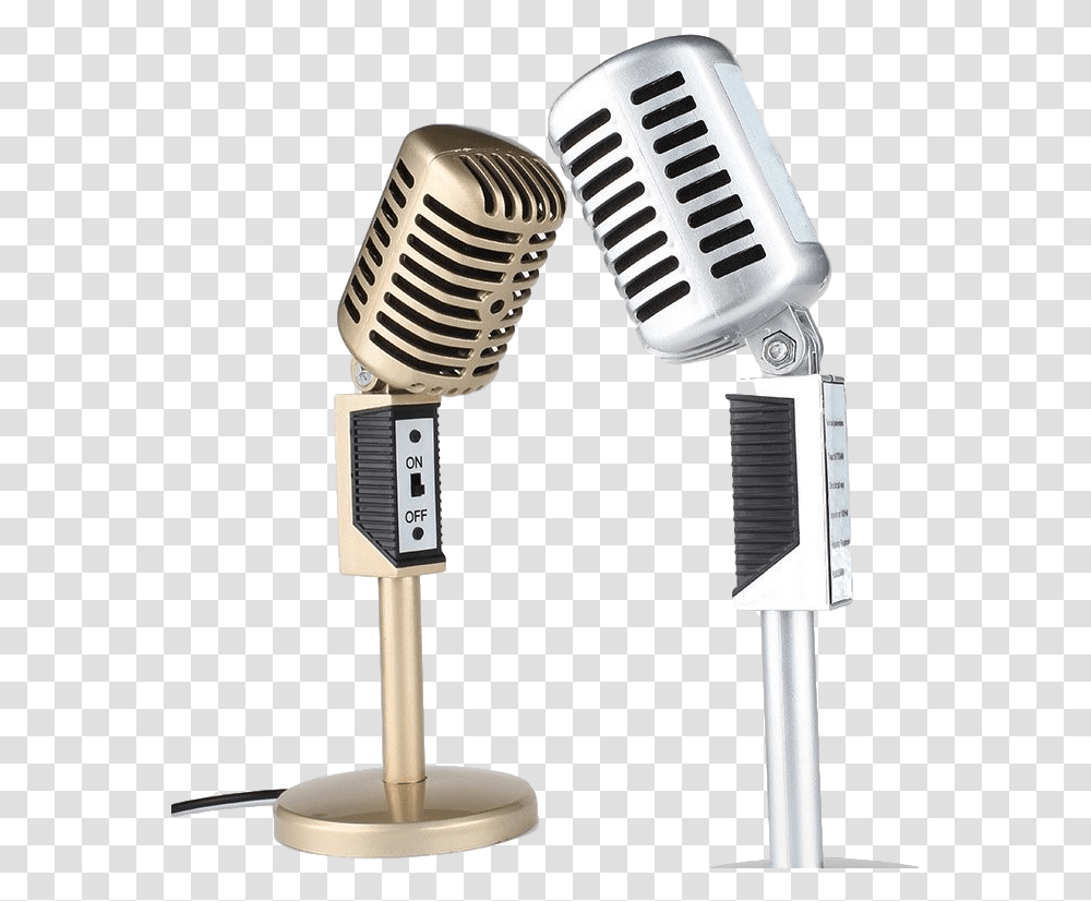 Vintage Style Desktop Microphone Singing, Lamp, Electrical Device, Blow Dryer, Appliance Transparent Png