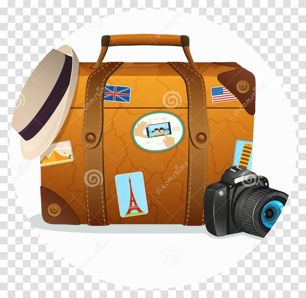 Vintage Suitcase Icon Download Suitcase Around The World, Camera, Electronics, Digital Camera, First Aid Transparent Png