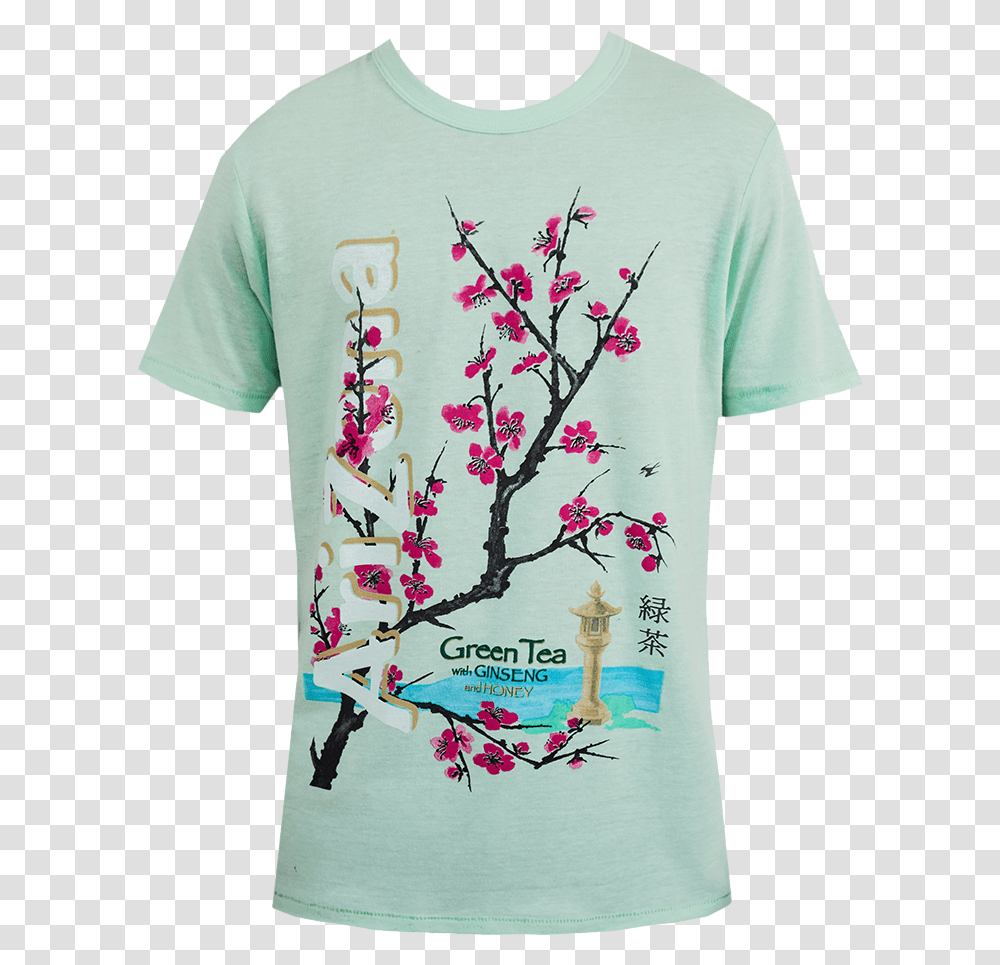 Vintage T Shirt Cherry Blossom Arizona Green Tea, Clothing, Apparel, Plant, T-Shirt Transparent Png