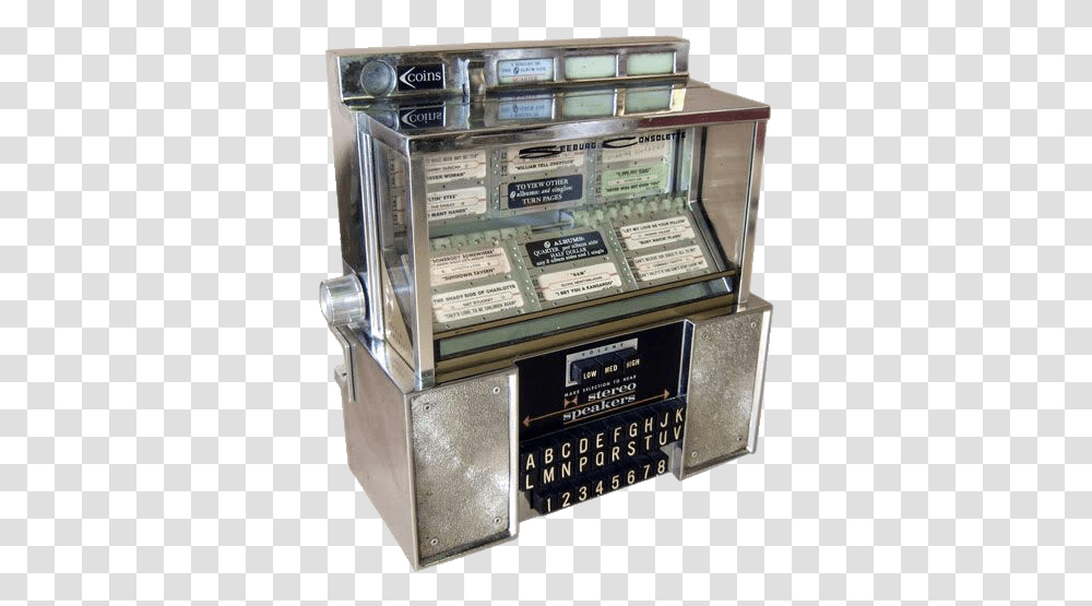 Vintage Table Jukebox With Stereo Speakers Jukebox, Electrical Device, Machine Transparent Png