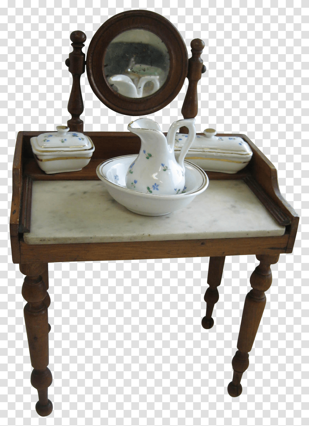 Vintage Table Top Mirror End Table, Porcelain, Pottery, Saucer Transparent Png