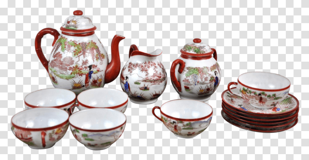 Vintage Tea Cup Teapot, Porcelain, Pottery, Saucer Transparent Png