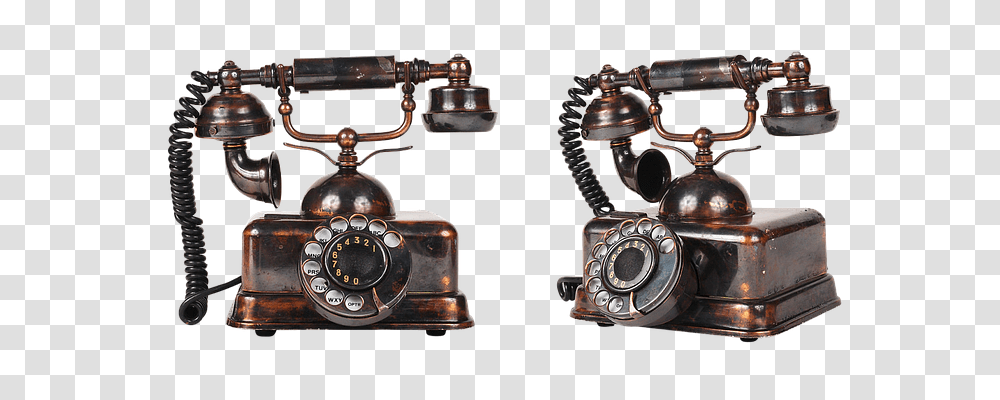 Vintage Telephone Technology, Electronics, Dial Telephone Transparent Png