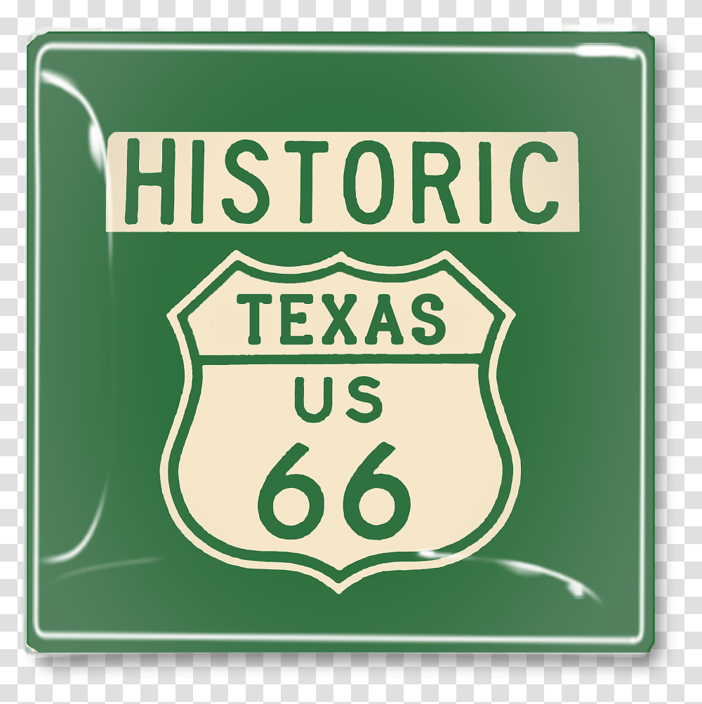 Vintage Texas Route 66 Sign Decoupage Tray Route 66 Sign, Label, Text, Liquor, Alcohol Transparent Png