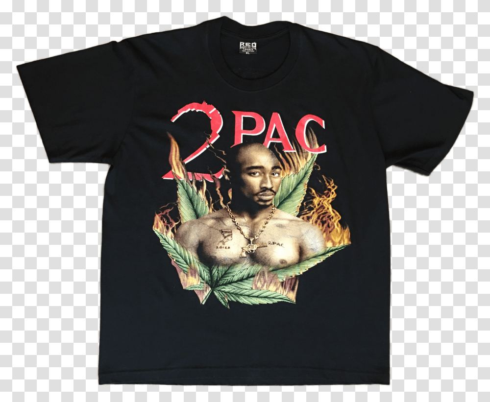 Vintage Tupac Shakur Fire Weed Leaf T Shirt 2pac 2pac Weed Tshirt Vintage Transparent Png