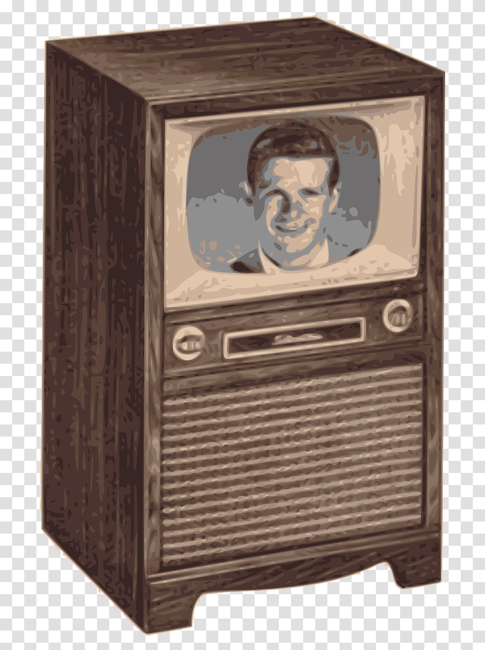 Vintage Tv Vector Free, Electronics, Person, Human Transparent Png