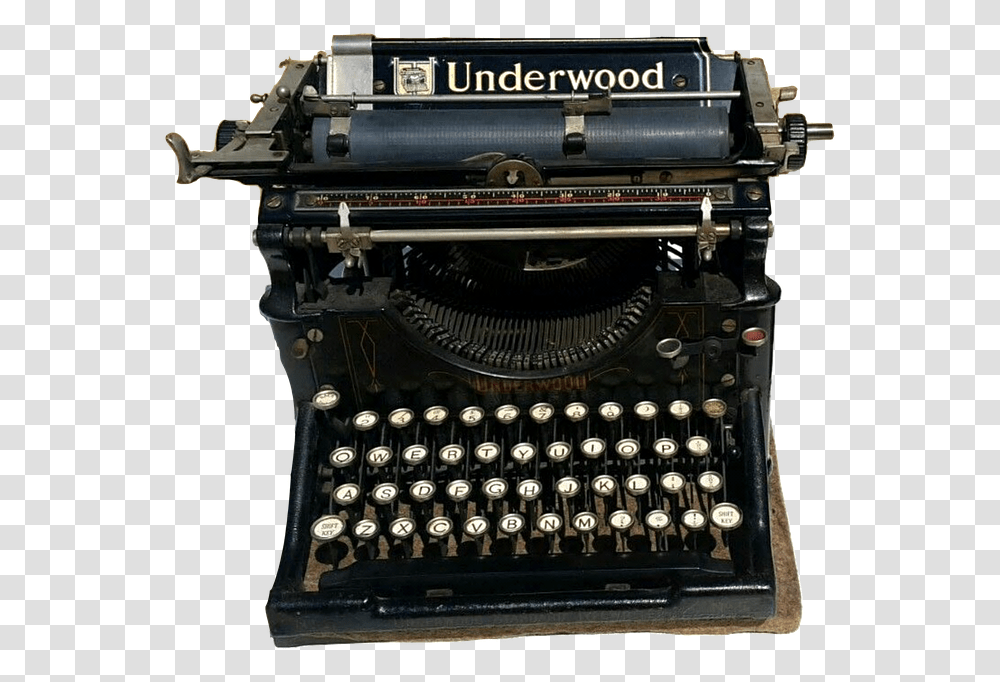 Vintage Typewriter Underwood Antique Letter Underwood No 5, Gun, Weapon, Weaponry, Machine Transparent Png