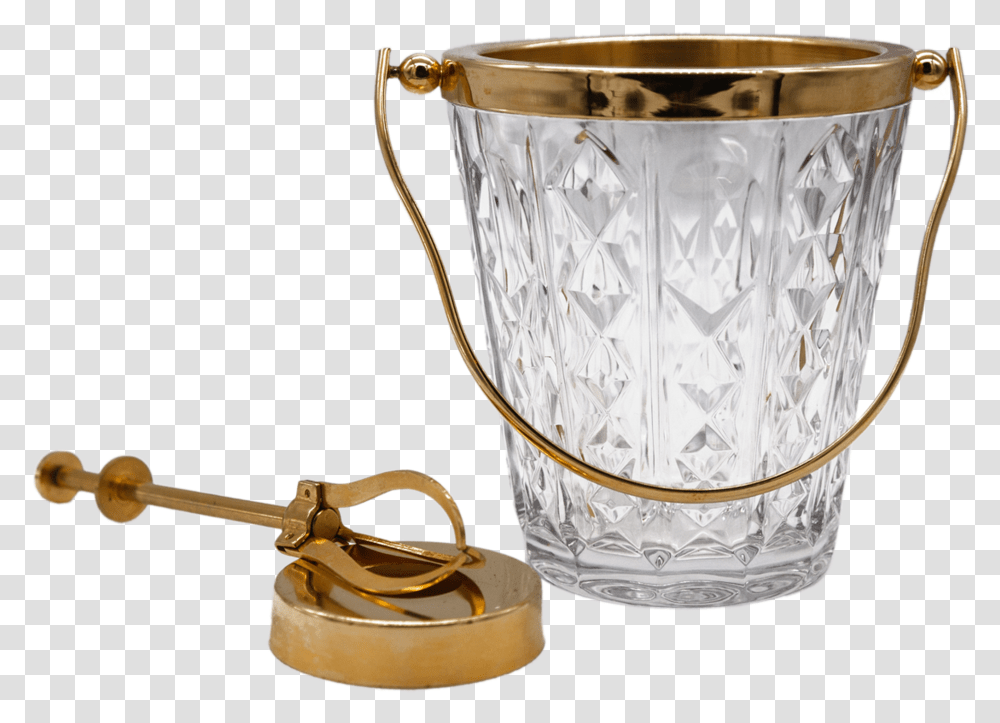 Vintage Val St Lambert Crystal Cocktail Ice Bucket Serveware, Mixer, Appliance, Trophy Transparent Png