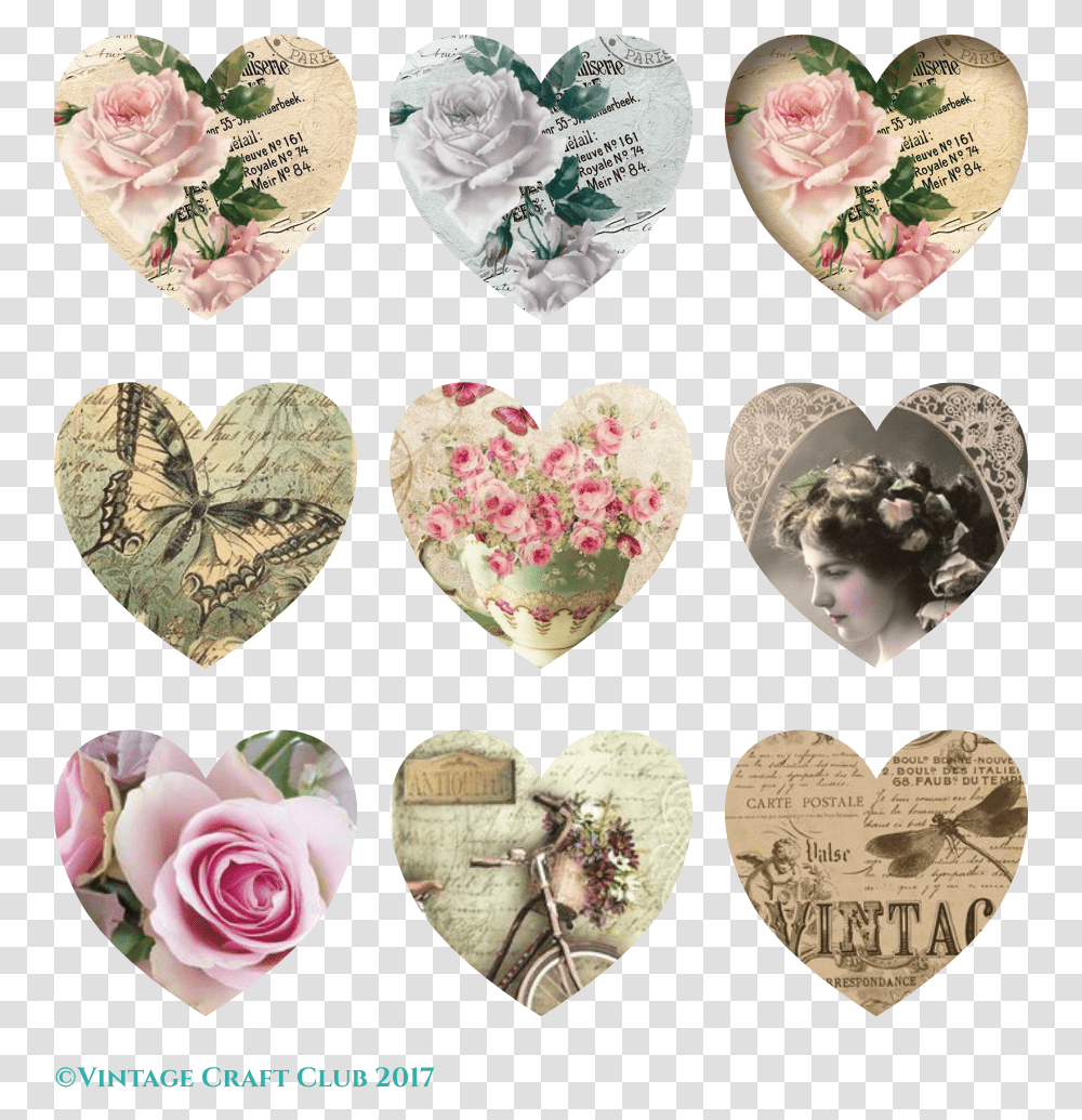Vintage Valentine Heart Printables Download Heart, Person, Human, Plectrum, Painting Transparent Png