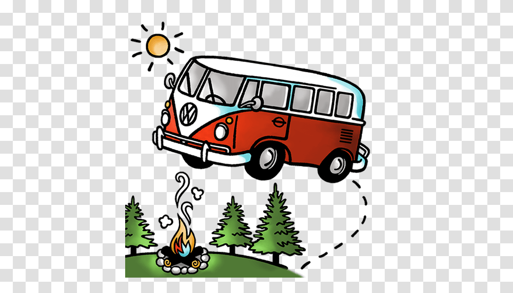 Vintage Van Adventures, Tree, Plant, Bus, Vehicle Transparent Png