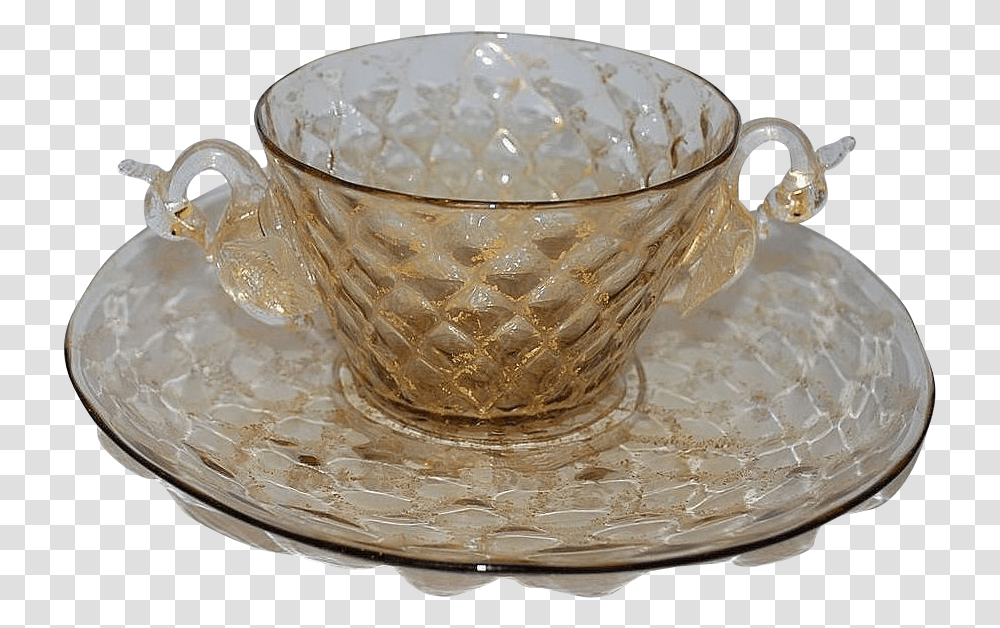 Vintage Venetian Glass Murano Swan Bowl Plate 1 Of 3 Venetian Glass Cup, Saucer, Pottery, Coffee Cup Transparent Png