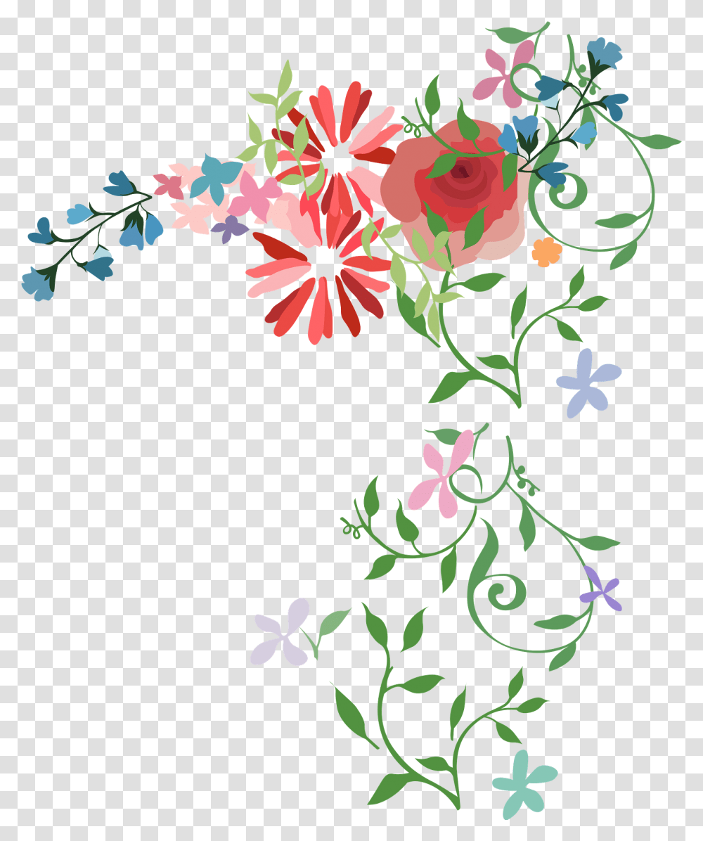 Vintage Watercolor Flowers Clipart Decorative, Graphics, Floral Design, Pattern, Plant Transparent Png