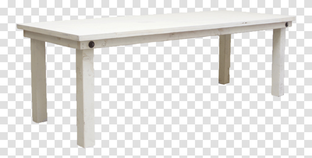 Vintage White 8ft Farm Table Coffee Table, Furniture, Tabletop, Bench, Indoors Transparent Png