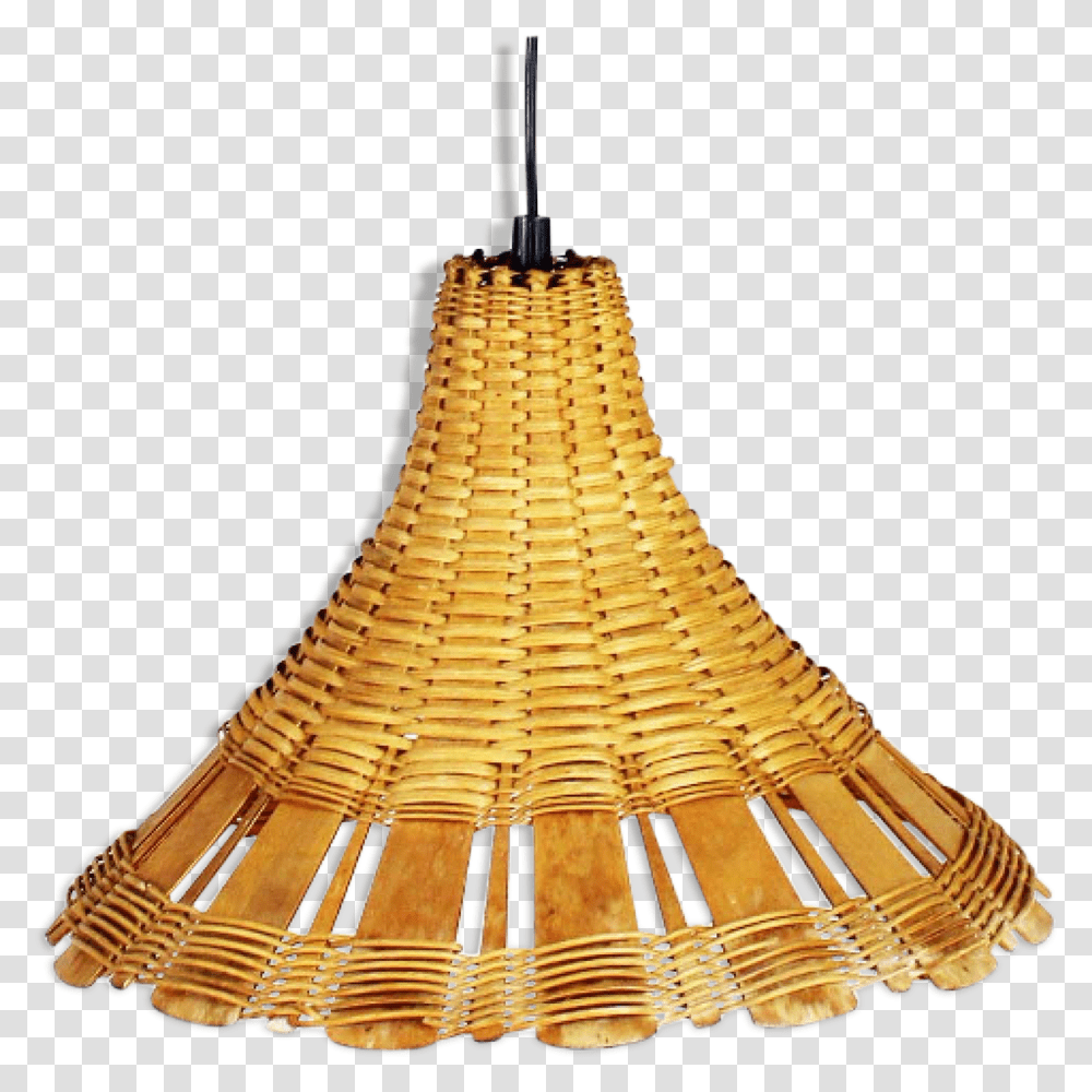 Vintage Wicker Hanging Lamp Chinese HatSrc Https Ceiling Fixture, Lampshade, Chandelier, Basket, Woven Transparent Png