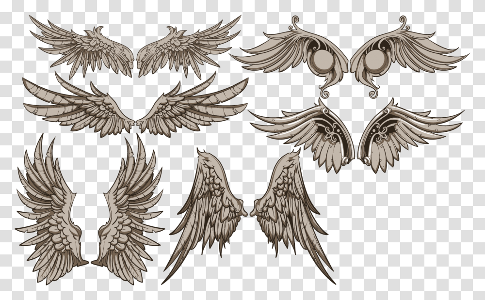 Vintage Wings Vector, Bird, Animal, Fish, Eagle Transparent Png