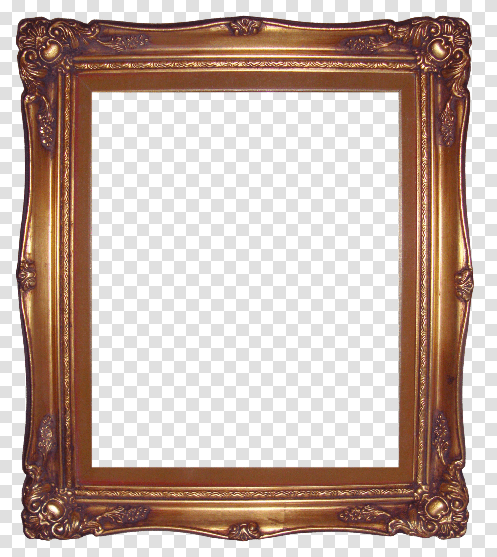 Vintage Wood Frame Old Picture Frame, Mirror Transparent Png