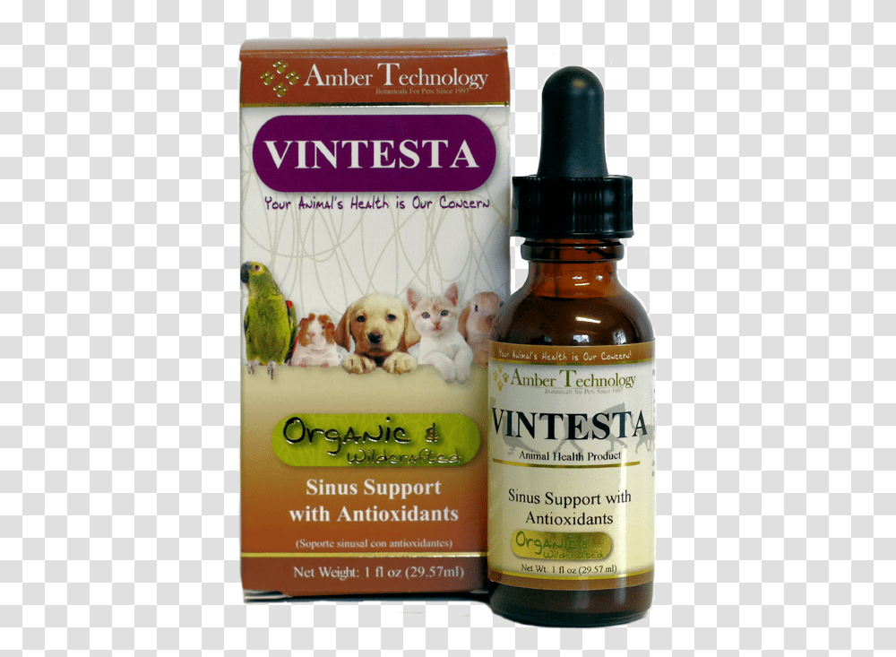 Vintesta Pet S Cough Amp Cold Natural Organic Formula Dog, Bird, Animal, Bottle, Cosmetics Transparent Png