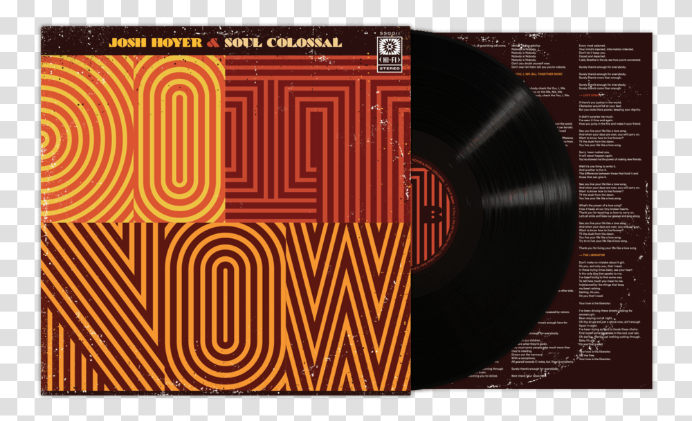 Vinyl Album Mockup Josh Hoyer Amp Soul Colossal Do It Now, Disk, Dvd Transparent Png